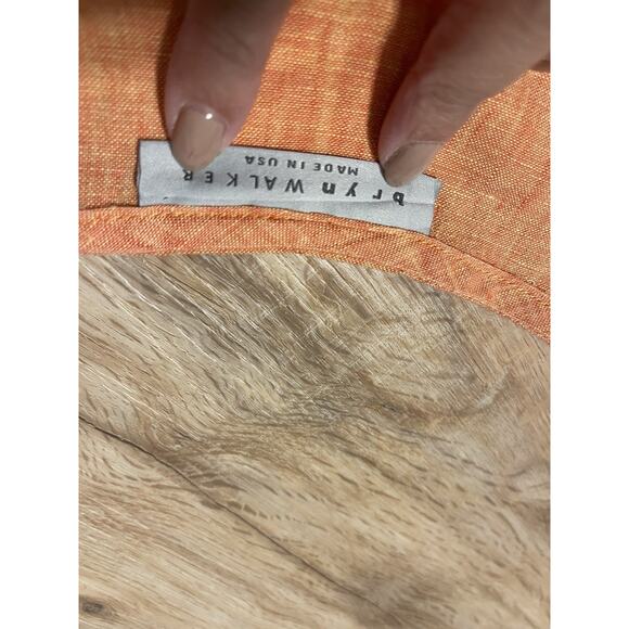 Bryn Walker Oversized 1X 100% Linen Top High Low Relaxed Fit Orange Tunic - Picture 9 of 9